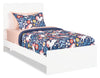 ["Riley Panel Bed with Headboard & Frame for Kids, Made in Canada, White - Twin Size"]