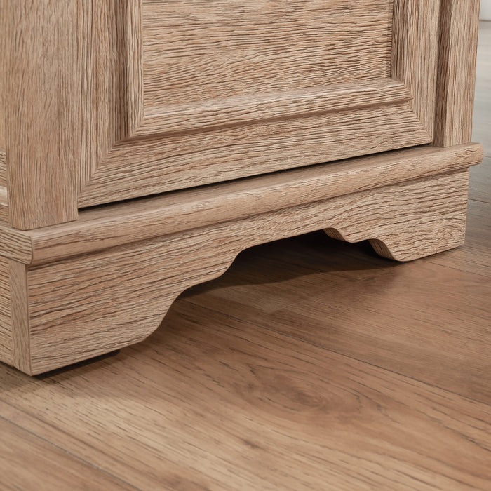 Rollingwood 65.98\" Commercial Grade L-Shaped Office Desk with Keyboard Tray & Storage - Brushed Oak