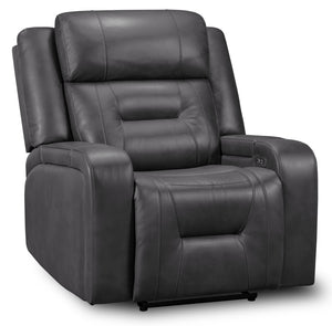 Ryker Leath-Aire Power Recliner - Grey