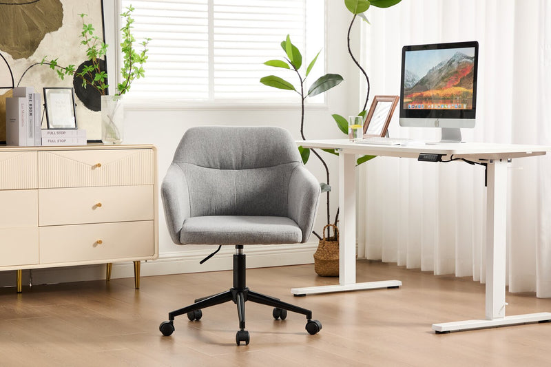 Stevie 23\" Swivel Office Chair with Adjustable Height – Grey 