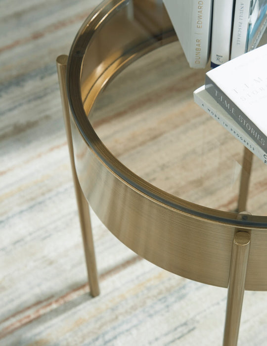 Sylvia 36” Modern 3-Pack Round Coffee + 2 End Tables - Brushed Brass