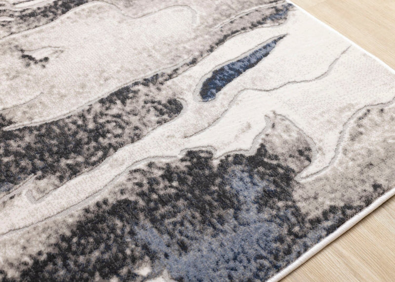 Linnie Blue Grey Area Rug - 5'3\" x 7'7\"