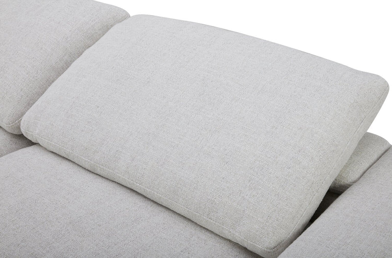 Sky Modular 91.5\" Fabric Power Reclining Loveseat with Removable Feather Down Cushions - Nathan Wheat