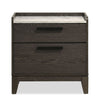 Sable Bedside 2-Drawer Nightstand, 24"W x 24"H - Dark Grey