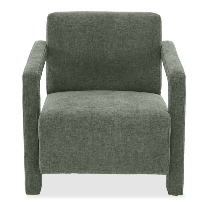 Demi 30\" Linen-Look Accent Chair – Green