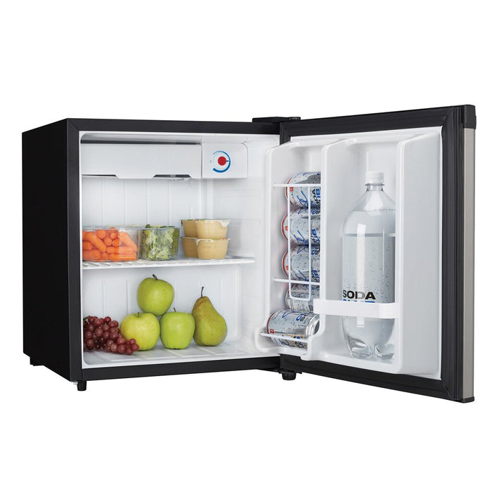 Danby 17.7\" 1.6 Cu. Ft. Single-Door Mini Fridge – Stainless Steel - DCR016A3BSLDD