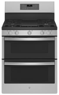 Profile 6.8 Cu. Ft. Double Oven Gas Range with No-Preheat Air Fry - PCGB965YPFS 