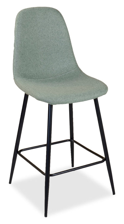 Jax Counter-Height Stool with Polyester Fabric, 26"H, Metal - Green | Tabouret Jax de hauteur comptoir de 26 po (H) en tissu de polyester et en métal - vert