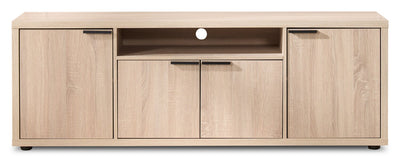 Noren 63" TV Stand with Storage for TVs up to 70"- Light Oak | Meuble pour téléviseur Noren de 63 po avec rangement pour téléviseurs de jusqu’à 70 po - chêne clair