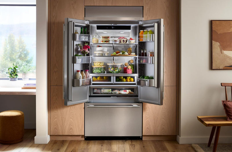 KitchenAid 36\" 20.8 Cu. Ft. French Door Bottom Mount Refrigerator - Stainless Steel - KBFN536SPS