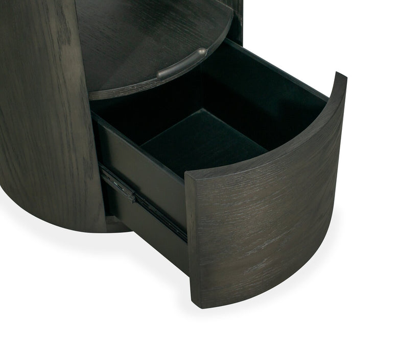 Eldon 22” Modern Round Solid Wood End Table with Storage - Coffee Bean