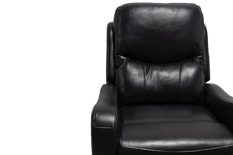 Elli 32\" Faux Leather Swivel Glider Power Reclining Chair – Black