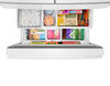 Whirlpool 36" 30 Cu. Ft. French Door Refrigerator – White - WRMF3336SW | Réfrigérateur Whirlpool de 36 po et de 30 pi3 à portes françaises - blanc - WRMF3336SW