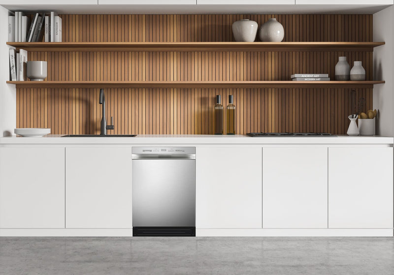 Midea 24\" Front-Control Dishwasher with Interior Light - MDF24P2BST