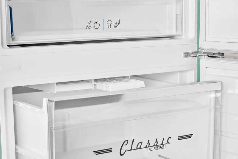 Unique Classic Retro 28\" 17 Cu Ft. Bottom Mount Refrigerator - Turquoise - UNQ-455L T AC