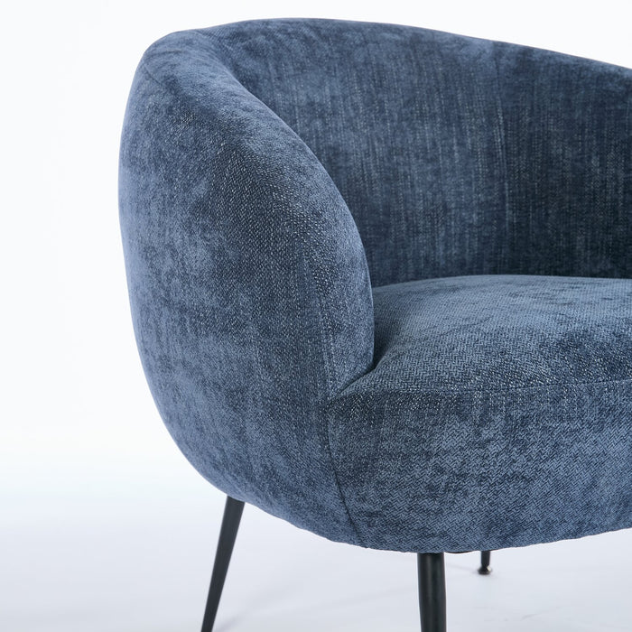Nova 28.7\" Boucle Fabric Accent Chair - Blue