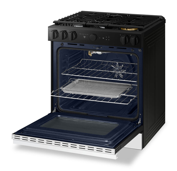 Samsung 6 Cu. Ft. Smart Gas Slide In Range with Oven Camera - White Glass - NSG6DB870012AA