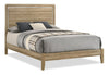 Sable Panel Bed with Headboard & Frame, Light Brown - Full Size