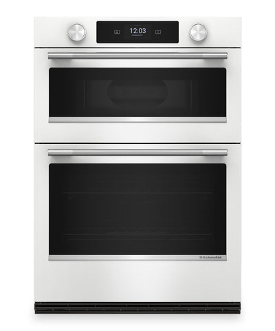 KitchenAid 30" Smart Electric Combo Wall Oven - White - KOEC730SWH | Four mural combiné intelligent électrique KitchenAid de 30 po - blanc - KOEC730SWH