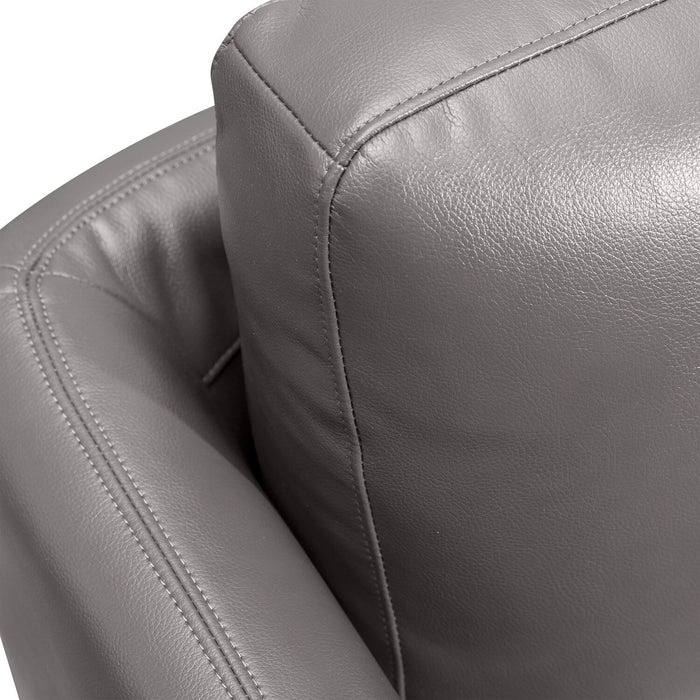 Erin 80.3\" Leather-Look Fabric Sofa with Tufted Seat Cushions - Grey