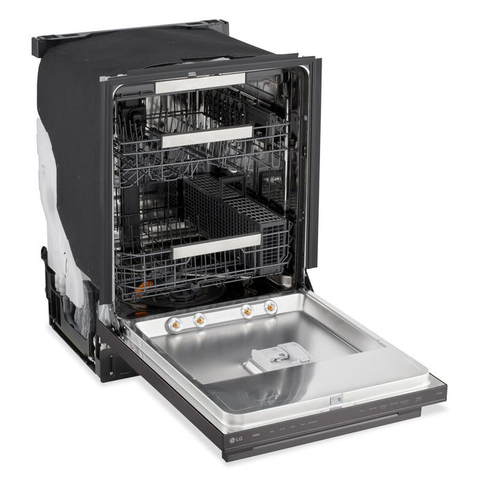 LG 24\" 42 dBA Built-In Top-Control Dishwasher with QuadWash® Pro – Black Stainless Steel - LDNTH753D