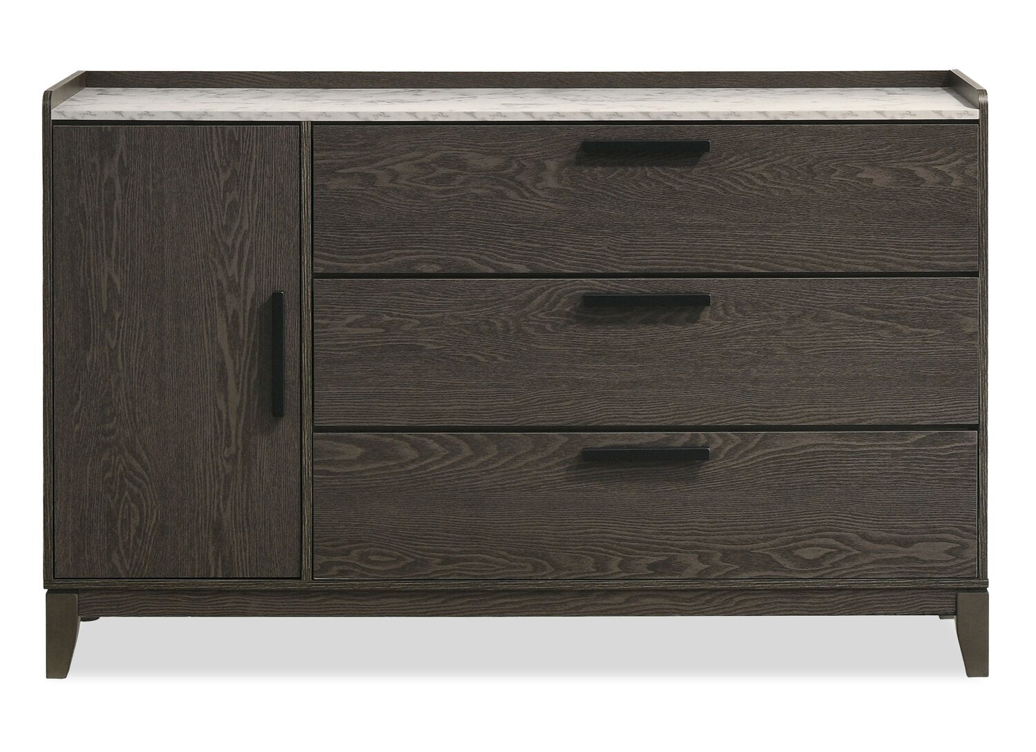Sable 6pc Bedroom Set with Bed, Dresser, Mirror & Nightstand, Dark 