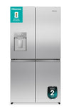 Hisense 36\" 22.5 Cu. Ft. Couter-Depth French 4-Door Refrigerator - Stainless Steel - RQ23G4FSEI