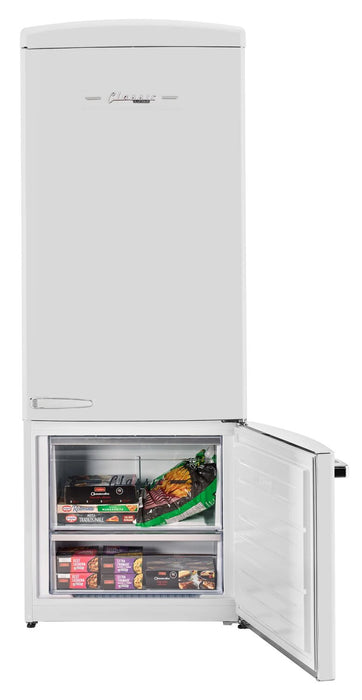 Unique Classic Retro 28\" 17 Cu Ft. Bottom Mount Refrigerator - White - UNQ-455L W AC