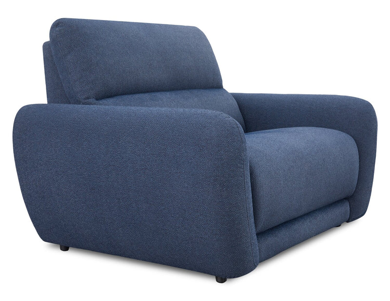 Cindy Crawford Home Kailyn 54\" Fabric Power Reclining Chair with Power Headrest - Indigo