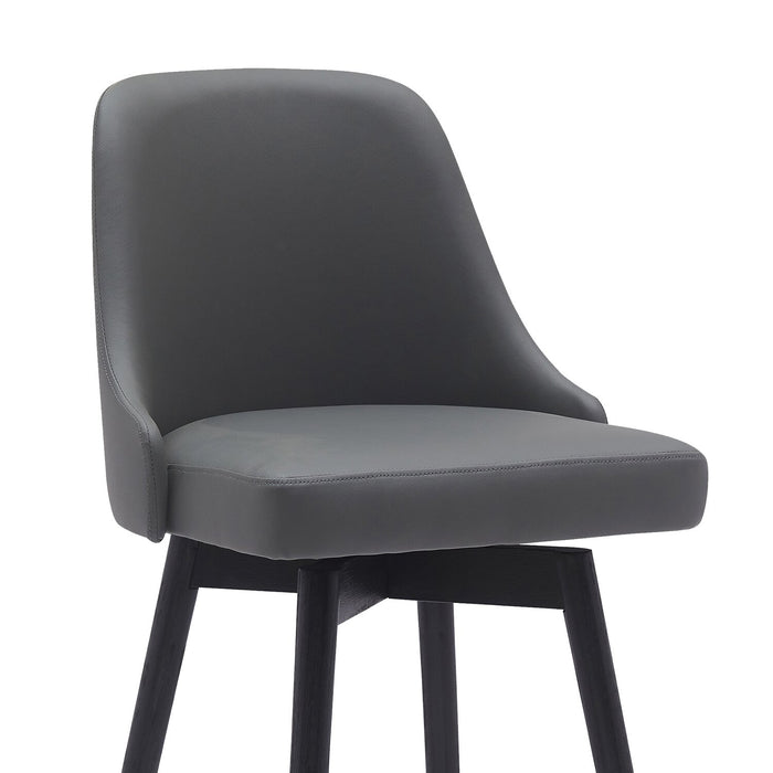 Nash Counter-Height Swivel Bar Stool - Dark Grey