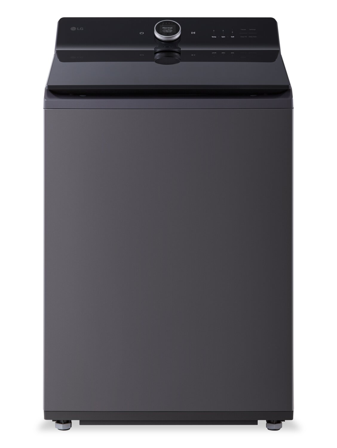 LG 6.3 Cu. Ft. Smart Top-Load High-Efficiency Washer - Black Steel  |  The Brick