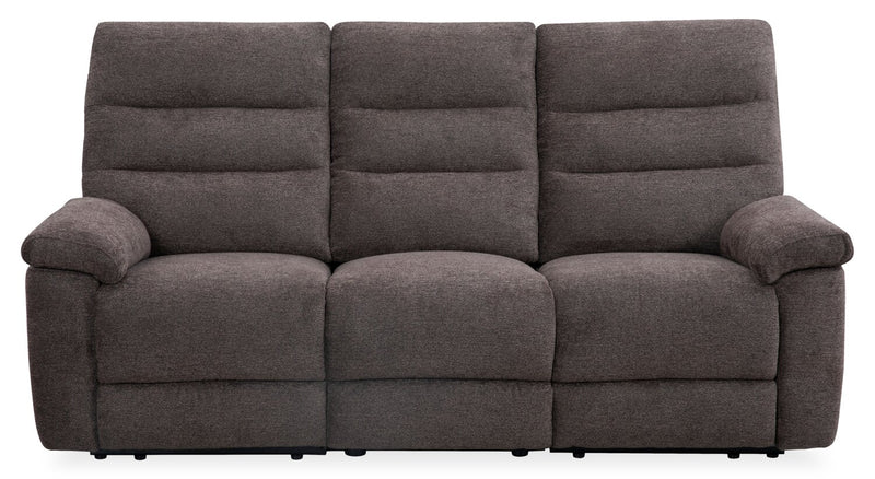 Jasper 81\" Chenille Fabric Reclining Sofa - Brown