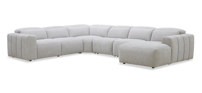 Presidio 6-Piece Right-Facing Power Reclining Sectional – Powder | Sofa sectionnel de droite à inclinaison électrique Presidio 6 pièces - poudre