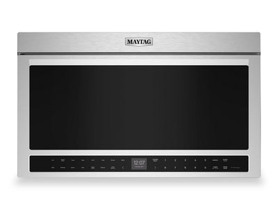Maytag 1.1 Cu. Ft. Flush Mount Over-the-Range Microwave-Toaster Oven - Stainless Steel - YMMMF8030PZ | Four grille-pain et à micro-ondes à hotte intégrée Maytag de 1,1 pi3 à installation affleurée - acier inoxydable - YMMMF8030PZ | YMMMF80Z