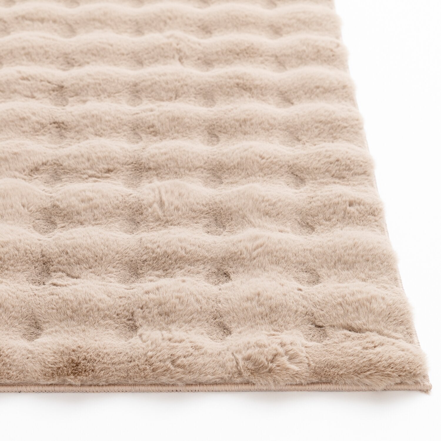 Dream Step Area Rug Dream Step Memory Foam Bubble Taupe Faux Fur Area Rug - 7' x 10' - The ...
