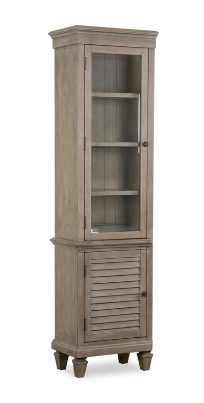 Baron 22” Rustic Pine Pier with Storage and Cable Management - Dovetail Grey | Section latérale rustique Baron de 22 po avec rangement et système de gestion des câbles - gris tourterelle