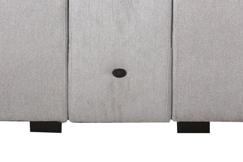 Vault 6-Piece Sectional with Sofa Bed Loveseat and Three Storage Chairs - Grey