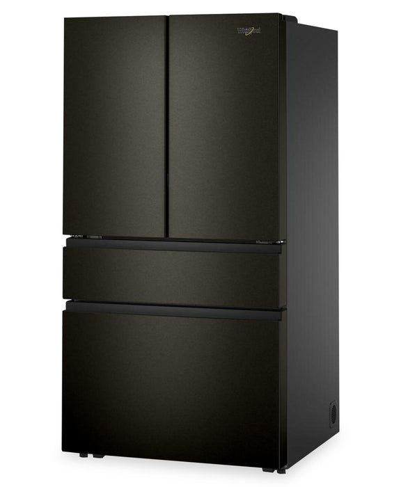 Whirlpool 36\" 30 Cu. Ft. French Door Refrigerator – Fingerprint Resistant Black Stainless Steel - WRMF3336SV