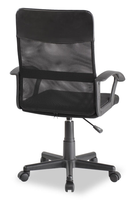 Pixel 22\" Mesh Fabric Office Chair with Lumbar Support - Black