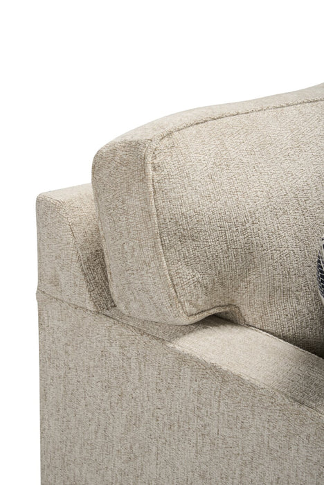 Made in Canada Lennox 83\" Chenille Fabric Sofa with Reversible Cushions and Accent Pillows - Taupe