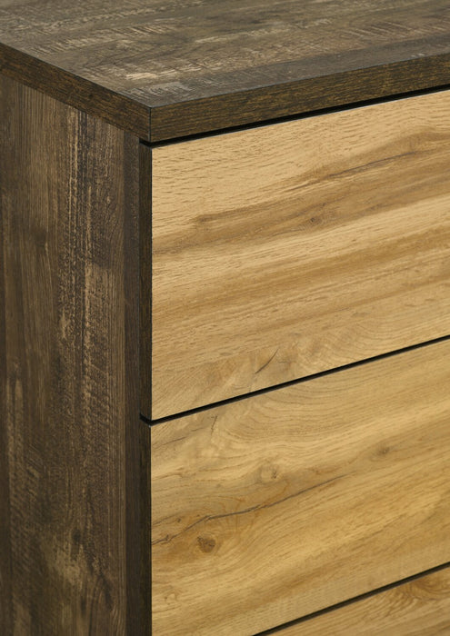 Silas Bedroom 6-Drawer Dresser, 64\"W x 33.4\"H - Rustic Brown