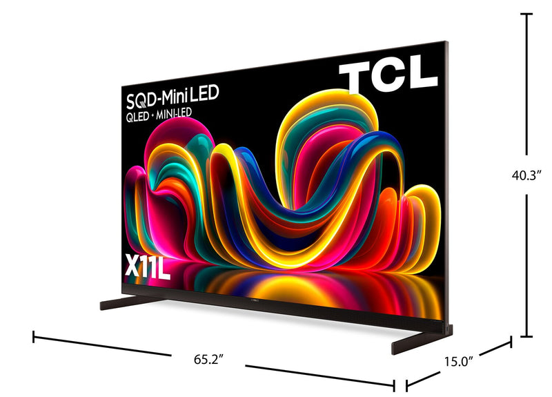 TCL 75\" X11L SQD Mini-LED 4K Smart Google TV (75X11L) - 2026 Model