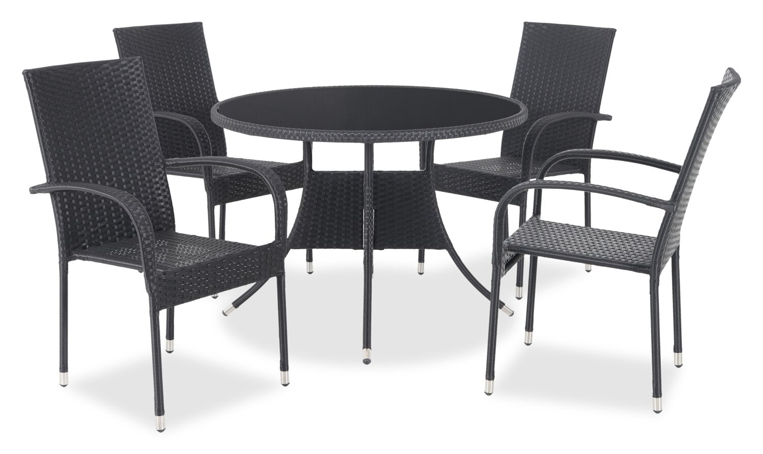 Arizona 5-Piece Outdoor Patio Set with Round Table Chairs