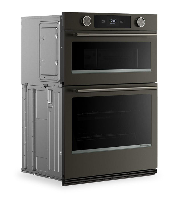 KitchenAid 30\"  Smart Electric Combo Wall Oven - Black Ore - KOEC730SBE