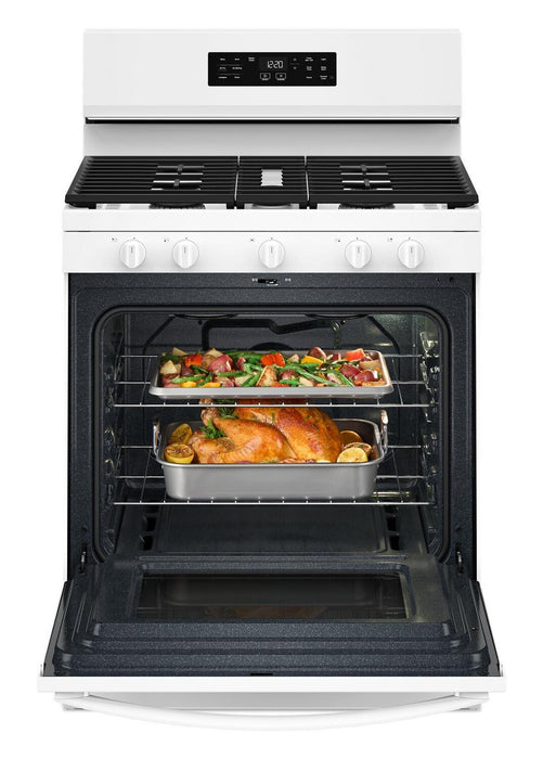 Whirlpool 30\" 5.0 Cu. Ft. Gas Range with Air Cooking – White - WFGS4530SW 