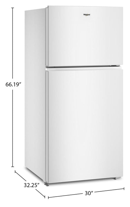 Whirlpool 29.5\" 19 Cu. Ft. Top Freezer Refrigerator – White - WRTX5419SW
