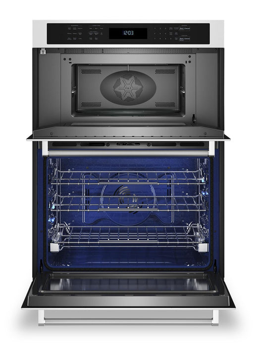 KitchenAid 30\" 6.4 Cu. Ft. Combination Microwave Wall Oven with Air Fry - KOEC530PWH