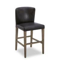 Arlo Counter-Height Stool with Vegan Leather Fabric - Bison Brown 