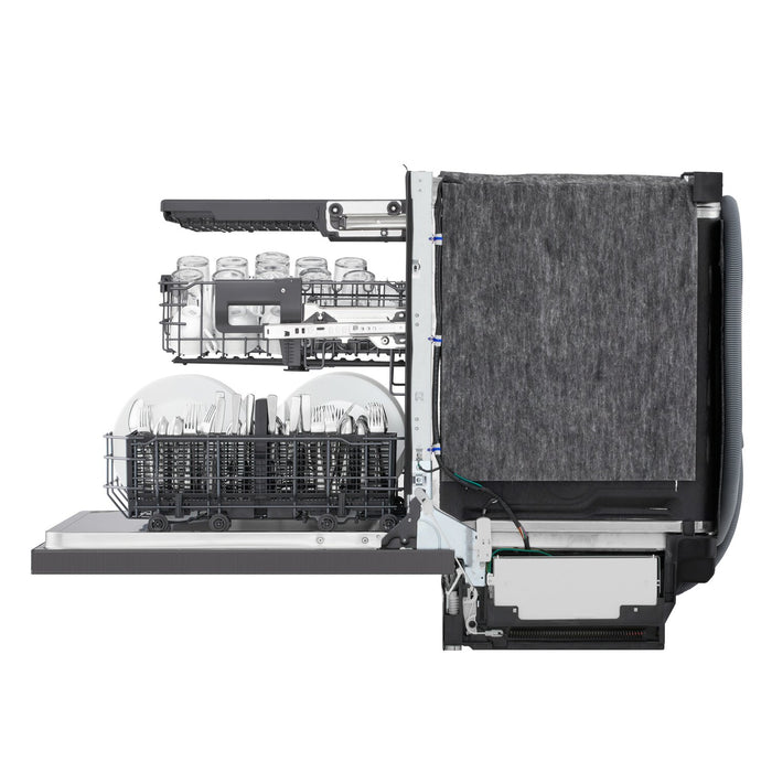 LG 24\" 46 dBA Built-In Top-Control Dishwasher with QuadWash® - Black Stainless Steel -LDNPQ555D