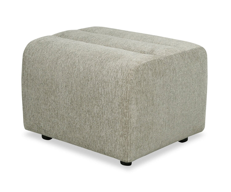 Cove 27\" Chenille Fabric Ottoman – Olive